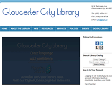 Tablet Screenshot of gloucestercitylibrary.org